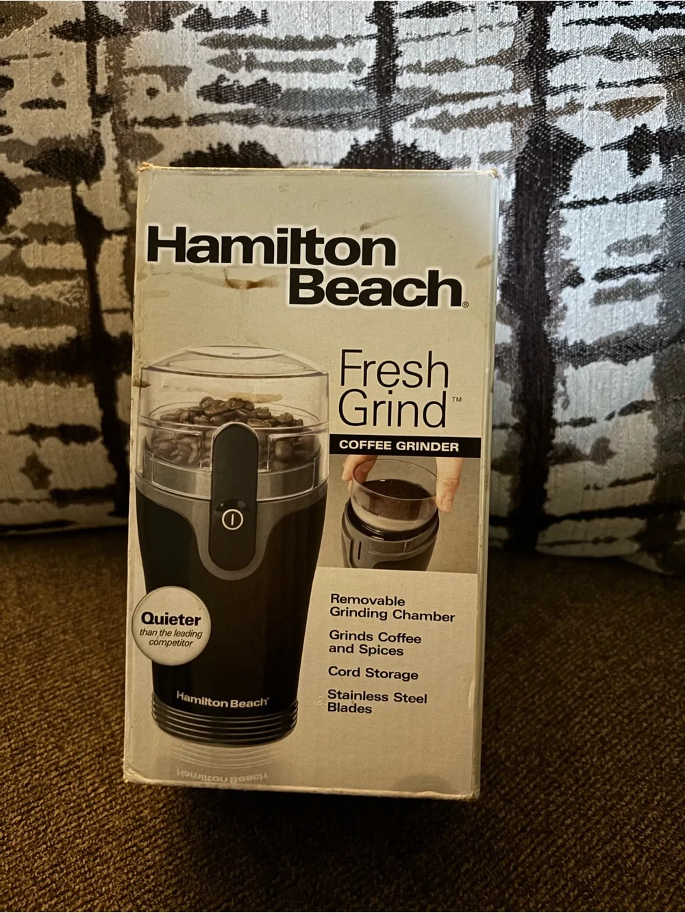 Hamilton Beach Black & Clear Fresh Grind Coffee Grinder
